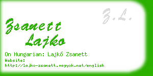 zsanett lajko business card